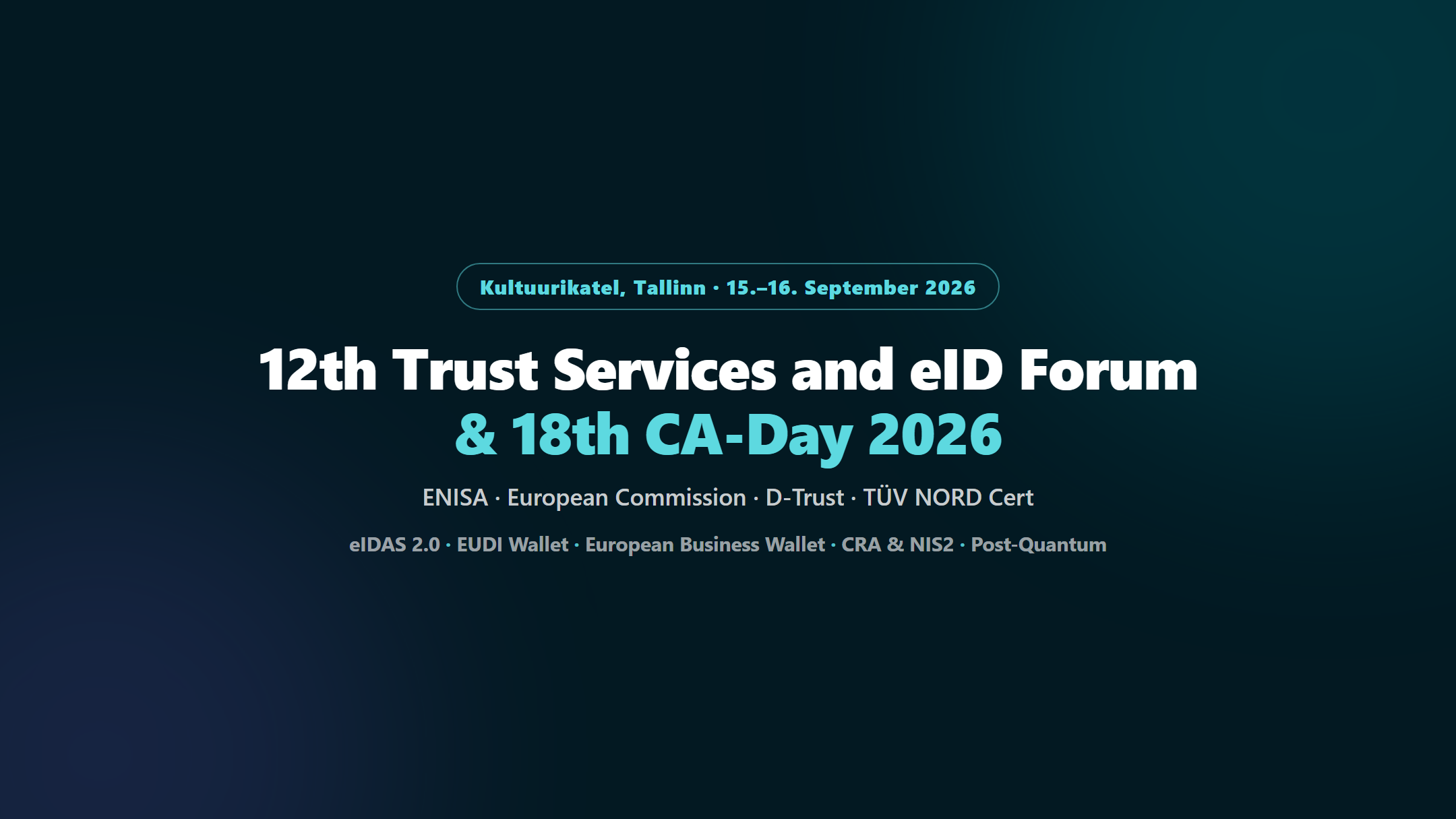 VamiSec vor Ort in Tallinn: Trust Services and eID Forum & CA-Day 2026